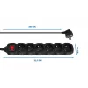 Alargador Esperanza ELK218K 3 m 6 toma(s) de CA para interiores negro
