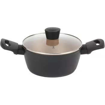 Olla Russell Hobbs RH01669BEU7 20 cm, negra, interior de acero inoxidable