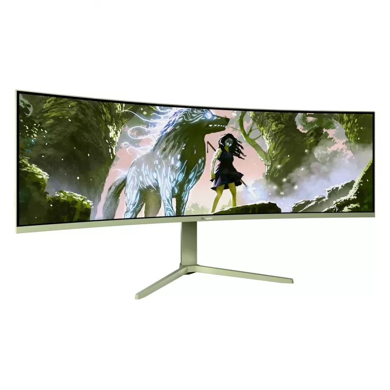 Monitor de ordenador curvo Arozzi Nova 49 pulgadas (124,5 cm) Dual QHD 5120×1440 LED VA, 4 ms, Verde
