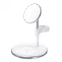 Choetech T586-F base de carga inalámbrica magnética 3 en 1, 15 W, blanco