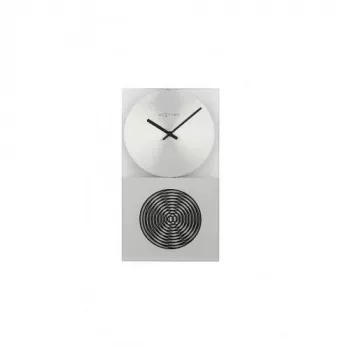 NeXtime Reloj 3028 OP, 16x30,2 cm, pared, cristal, plateado