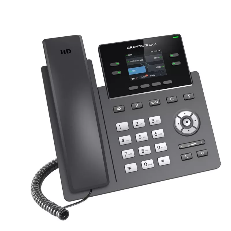 Teléfono IP Grandstream Networks GRP2612G Negro 4 líneas LCD