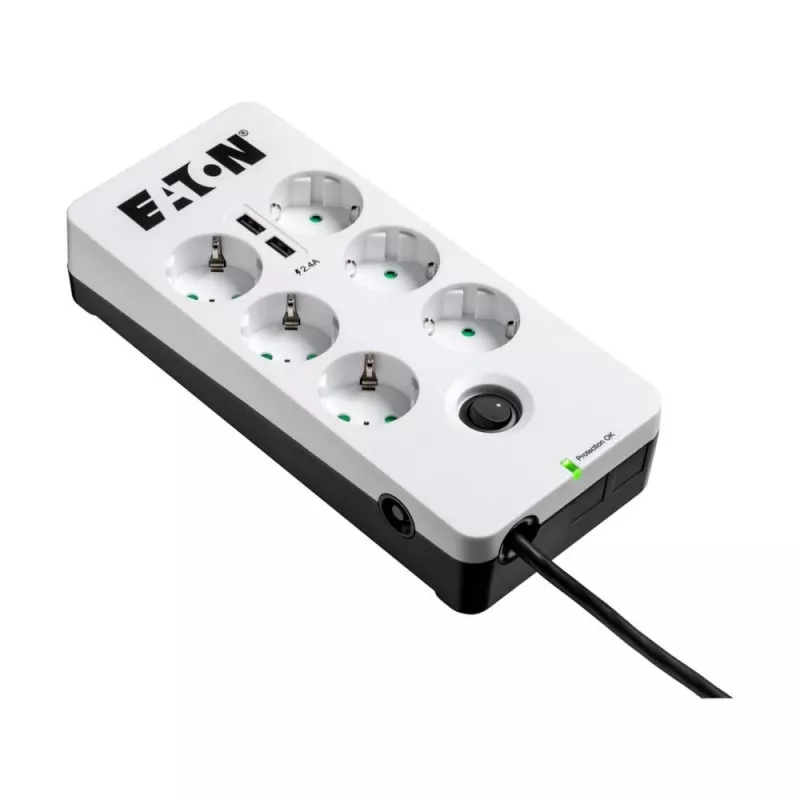 Regleta de enchufes Eaton Protection Box 6 USB DIN