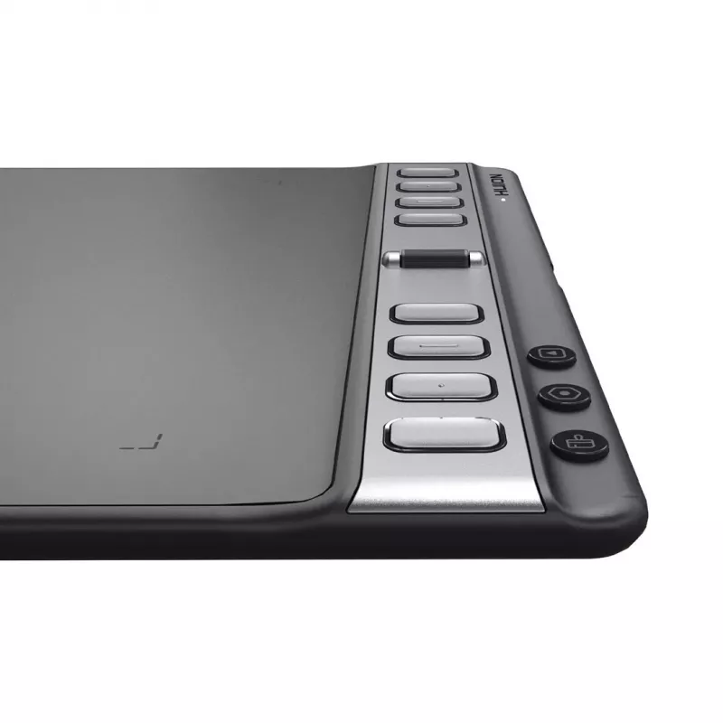 Tableta gráfica Huion Inspiroy 2L H1061P, área activa de 266,7 x 166,7 mm (10,5 x 6,56 pulgadas), 8192 niveles de presión, negra