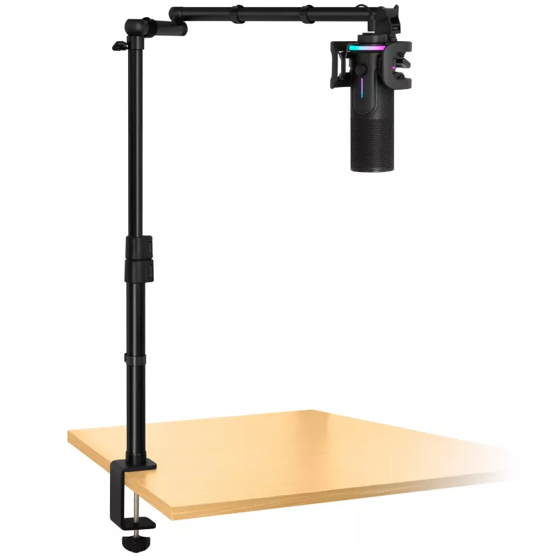 Brazo de monitor Streamplify GAZU-979, muelle de gas, altura ajustable para pantallas y brazos