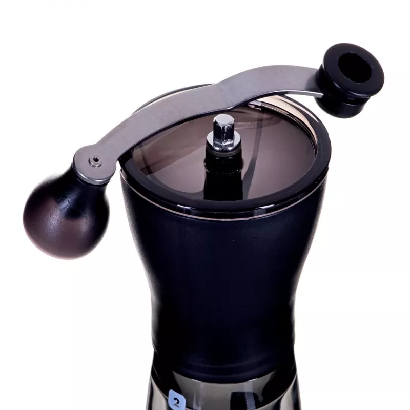Molino de café HARIO MSS-1DTB — molino eléctrico, negro, molienda fina, dosificador integrado