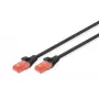 Cable de red Digitus CAT 6 U/UTP RJ-45 0,5 m negro