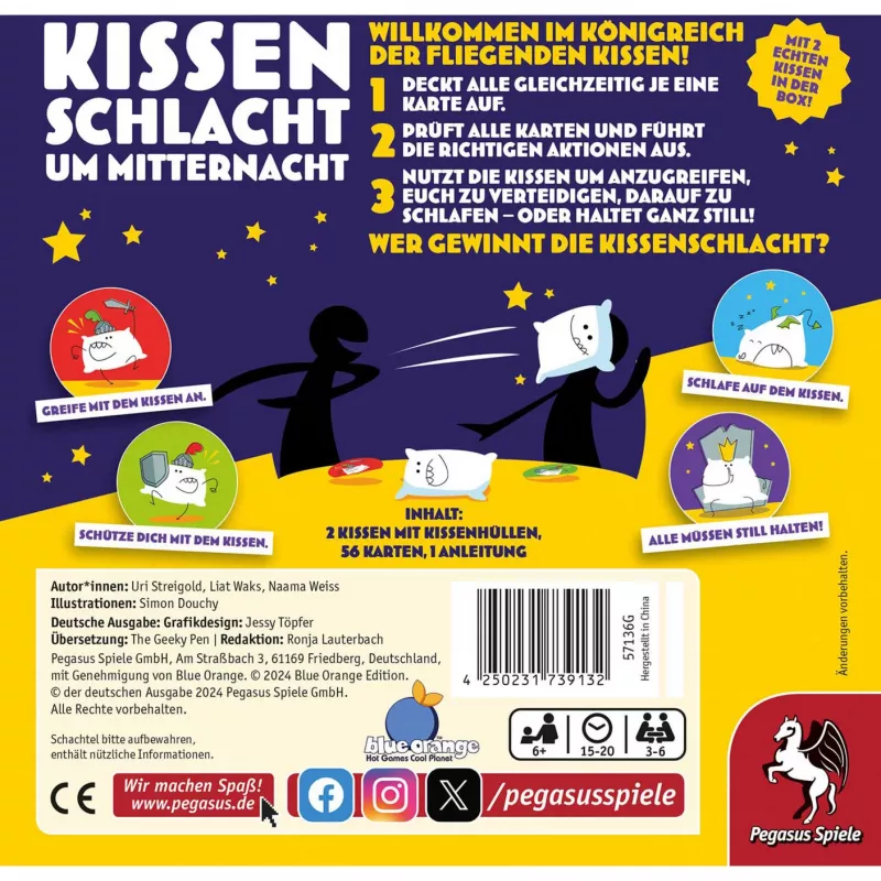 Kissenschlacht um Midnight, juego familiar