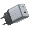 Cargador para dispositivos móviles Satechi ST-UC30WCM-EU — cargador universal de CA para interior con 1× USB-C, Negro/Plateado