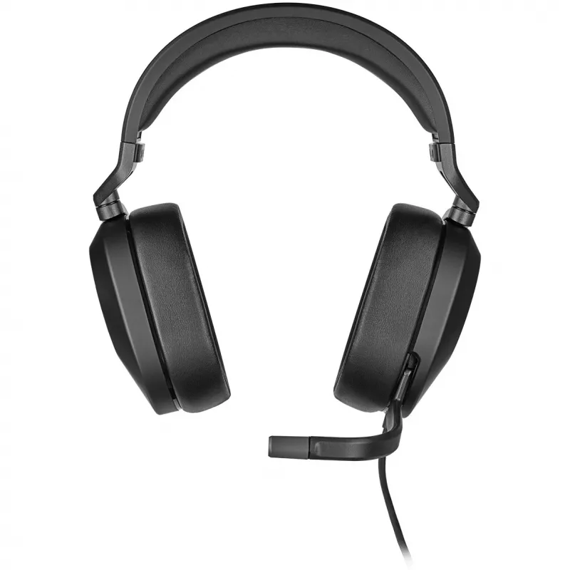 Auriculares CORSAIR HS65 SURROUND auriculares gaming con cable, circumaurales, 3,5 mm + adaptador USB, 32 Ω, 282 g, carbono