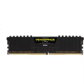 Memoria CORSAIR Vengeance 8GB DDR4 DIMM 3200MHz 1x8GB Unbuffered Single Rank 16-20-20-38 XMP 2.0 LPX PCB 1.35V disipador negro