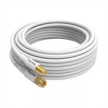 Poynting - Accesorio para antena - Cable - A-CAB-144 - 5m Twin Pair HDF195 - SMA (M) a SMA (F) - blanco - dorado (A-CAB-144)