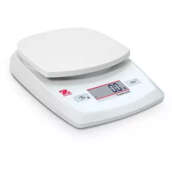 Báscula de cocina OHAUS Compass CR621 – electrónica portátil, capacidad 0,62 kg, precisión 0,1 g, LCD, tara, pila AA/fuente de alimentación