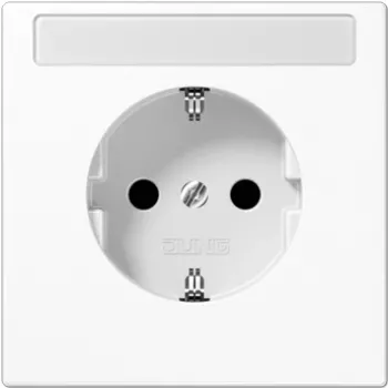 Toma de corriente SCHUKO JUNG LS 1520 KINA WW con campo de rotulación, 16 A 250 V, blanco alpino