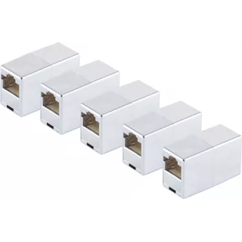 Adaptador ShiverPeaks 71220-8M-SET5 conector de parcheo modular Cat 5, 8 pines RJ45