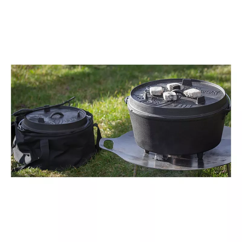 Bandeja de hornear Petromax FT12 redonda hierro fundido horno, apta para pan y carne, 15 kg
