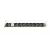 Unidad de distribución de corriente GEMBIRD EG-PDU-014 — 8× tomas Type-F, 16 A, cable de 3 m, rack 1U, 3680 W, negro