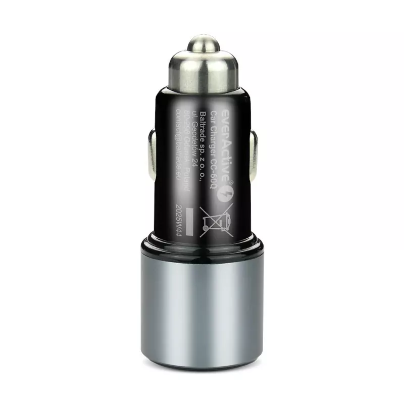 Cargador de coche everActive CC-60Q, QC3.0, hasta 83W, adaptador de red USB para coche