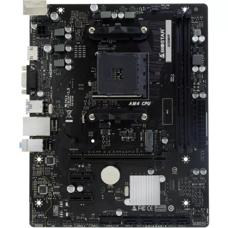 BIOSTAR A520MHP AM4 Placa base Micro-ATX
