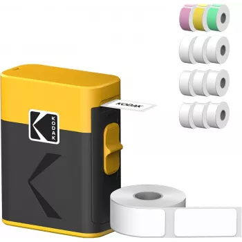 Pack de cartuchos para impresora de etiquetas Kodak M50 Label Era, cartucho de recambio amarillo M50Y con 13 rollos de etiquetas