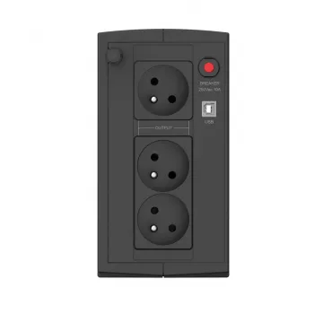 SAI EVER Ever Duo 850 PL T/DAVRTO-000K85/01 850VA Line-Interactive, 550W, AVR, 3 tomas de CA, 12V 2×5Ah, Torre