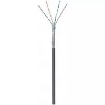 Wentronic Goobay cable de red para exterior CAT 5e, SF/UTP, negro, 100 m - mezcla de cobre CCA, AWG 24/1 (rígido), PE (57296)