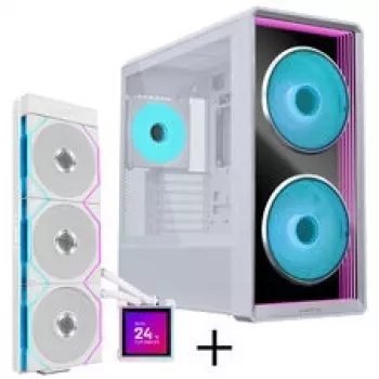 Caja de PC Lian Li LANCOOL 217 INF + HydroShift II LCD-S 360TL AiO - blanco