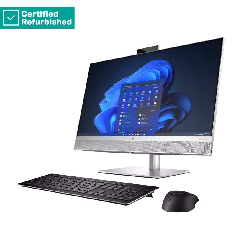 RENEW SILVER HP Elite 870 G9 AIO All-In-One 27 - i7-14700, 16GB, 512GB SSD, 27 inch FHD Non-Touch AG, altura ajustable, FPR, Win 11 Pro, 1 año
