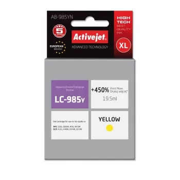 Activejet AB-985YN Tinta (sustituto de Brother LC985Y; Supreme; 19,5 ml; amarillo)