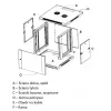 Armario de pared Extralink caja rack 6U 10 pulgadas gris cerradura con llave gestión de cables