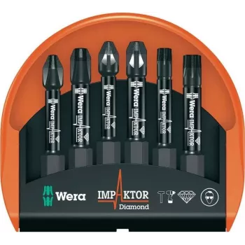Wera 05057695001 Bit-Check 6 Impaktor 1 juego de puntas de destornillador, 6 uds.