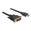 Adaptador de cable de vídeo DeLOCK 85582 1 m HDMI Type-A DVI-D Negro
