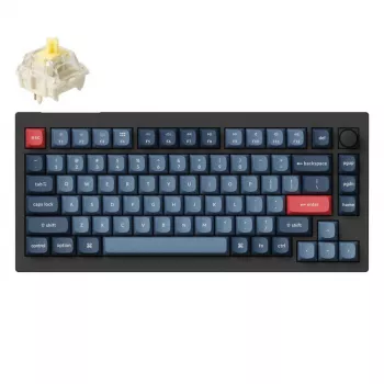 Teclado Keychron V1 Max universal USB RF Wireless Bluetooth Negro Gris 75% Mecánico