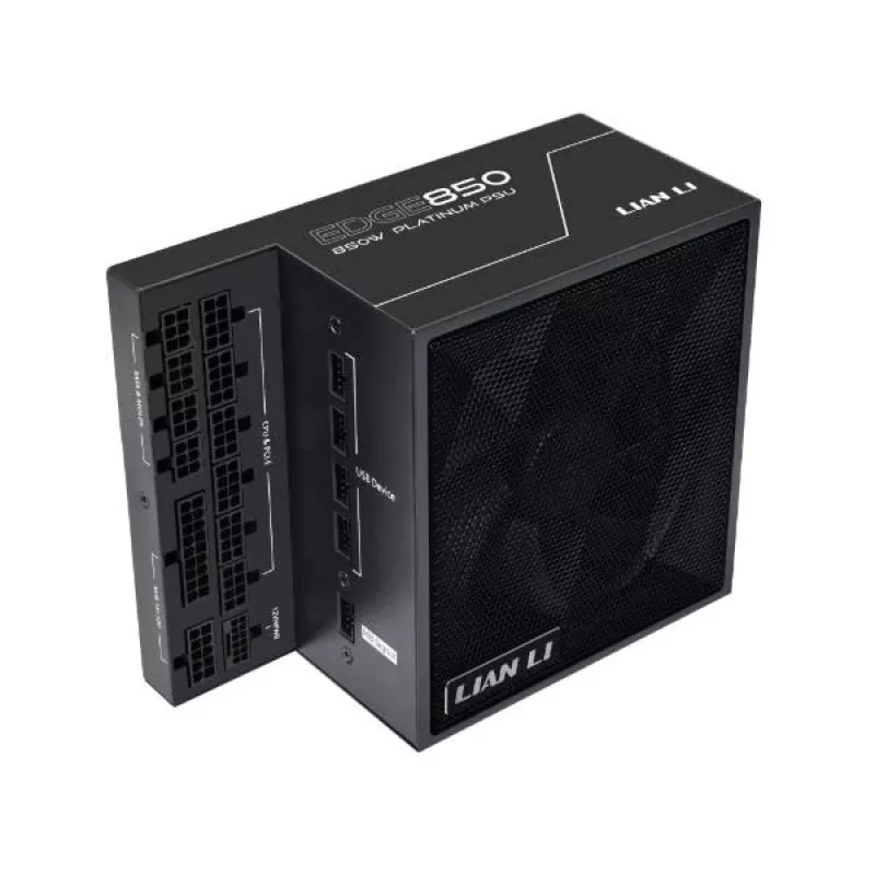 Fuente de alimentación Lian Li EDGE EG1300 de 1300 W, 80 PLUS Platinum, ATX 3.1, PCIe 5.1, negra