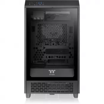 The Tower 200, caja de torre negra, cristal templado