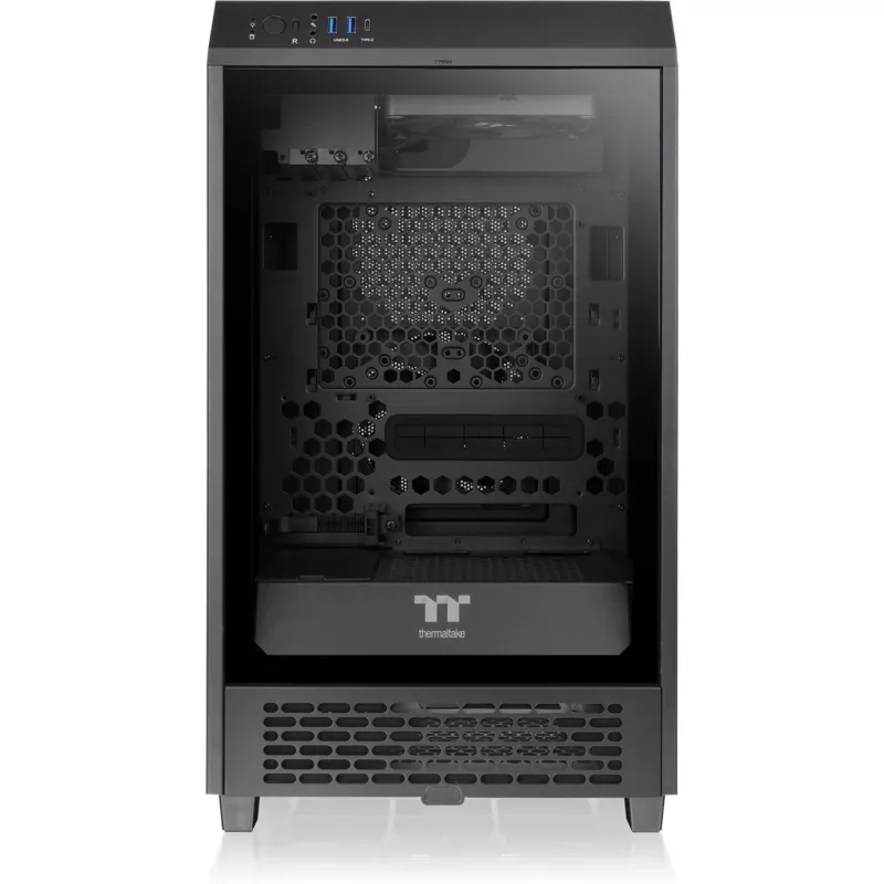 The Tower 200, caja de torre negra, cristal templado