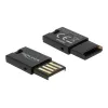 Lector de tarjetas DeLOCK USB 2.0 negro Micro SD MicroSDHC MicroSDXC 480 Mbit/s