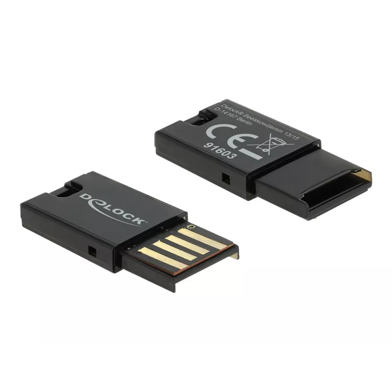 Lector de tarjetas DeLOCK USB 2.0 negro Micro SD MicroSDHC MicroSDXC 480 Mbit/s