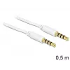 Cable de audio 3,5mm DeLOCK 83439 0,5m blanco