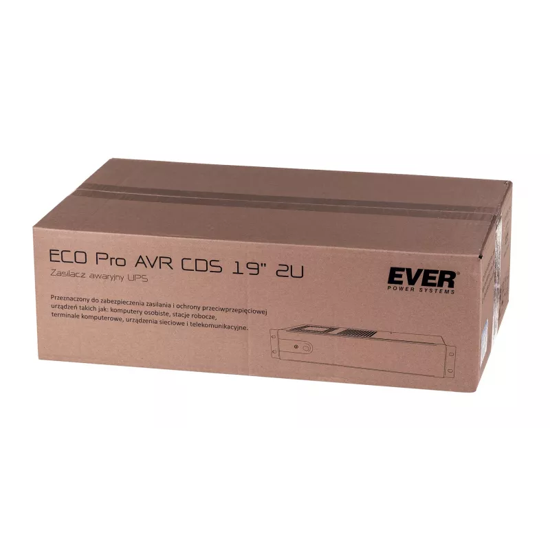 EVER ECO Pro 1000 AVR CDS SAI Line-Interactive rack 19 pulgadas 2U, 1000 VA / 650 W