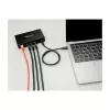 Hub USB DELOCK 3 puertos 5 Gbit/s con RJ45 Gigabit PoE++ y host USB Type-C, carcasa de metal, aislamiento de 1,5 kV, negro