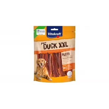 Snacks para perros Vitakraft Duck Fillets XXL 250 g — filete de pato como premio natural, sin cereales, proteína 50%