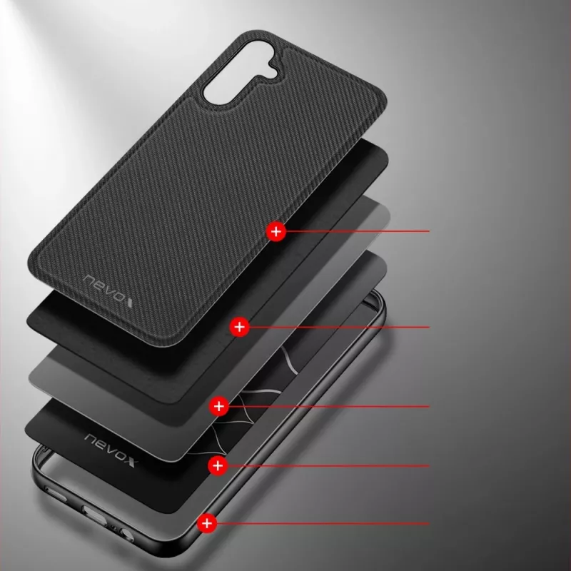 StyleShell NYLO, funda para móvil Negra, Samsung Galaxy A15 5G / A15 4G