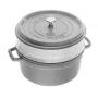 STAUB La Cocotte olla redonda de hierro fundido con inserto 40508-819-0 - 3,8 ltr. Graphit