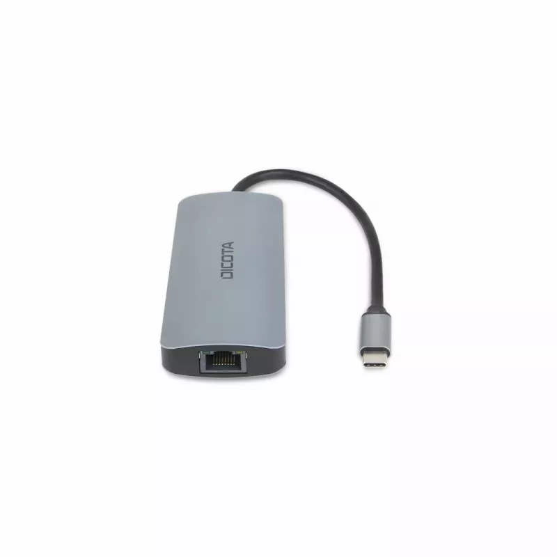 Dicota USB-C 8-in-1 Multi Hub 4K PD 100W plateado