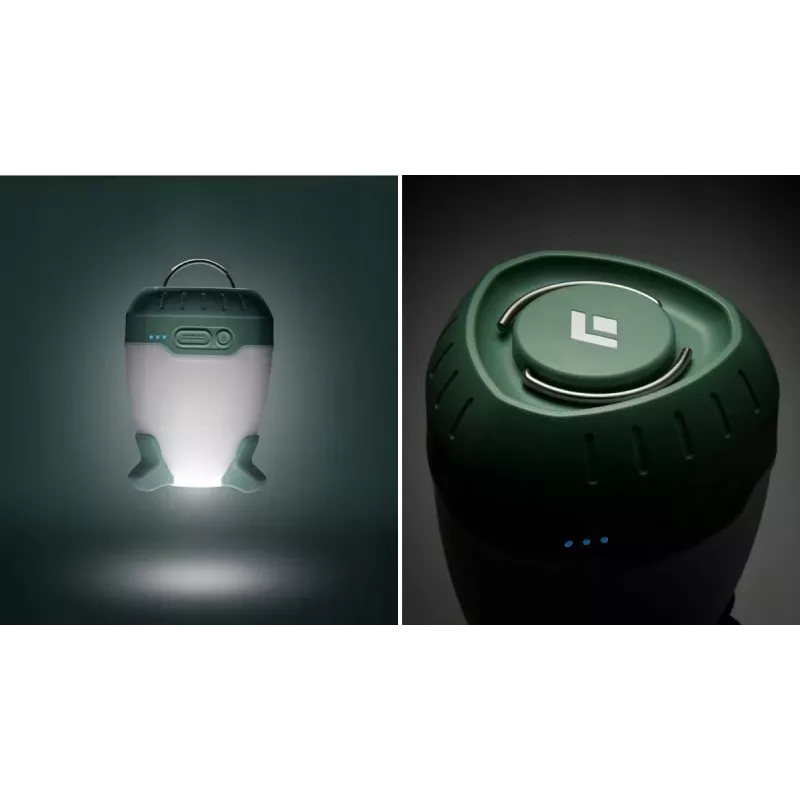 Linterna de camping Black Diamond Orbiter 450 — LED, 450 lm, 2000 mAh, IPX4, gancho de suspensión y soporte magnético
