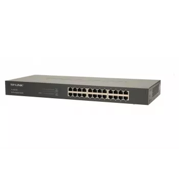 TP-Link Switch de red Gigabit de 24 puertos para rack, no gestionado, Gigabit Ethernet (10/100/1000), full duplex, montaje en rack, 1U