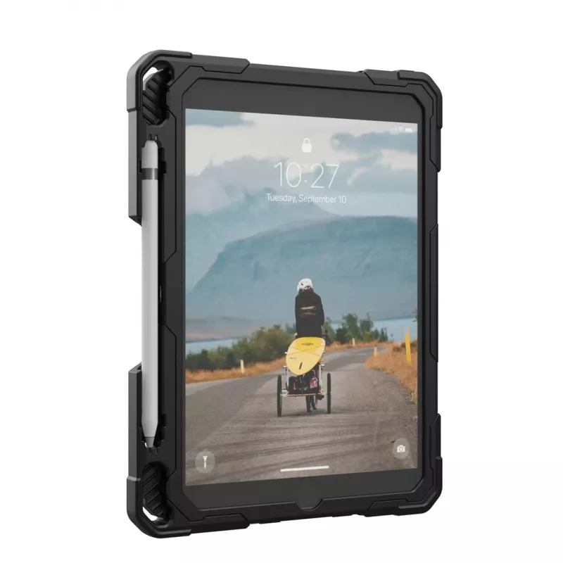 Urban Armor Gear Plasma Healthcare 124470114340 funda para tablet Apple iPad 10.9 (10.ª gen.) / 11 (A16), 27,7 cm (10,9"), bumper, soporte, correa de mano, ice/negra