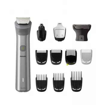 Recortadora todo en uno Philips MG5940/15 Series 5000, Acero inoxidable, 0,5 mm, 1,6 cm, 1 mm, Barba, Orejas, Nariz, Batería