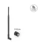 Antena WLAN omnidireccional DELOCK 2,4 GHz conector macho RP-SMA 7 dBi con articulación inclinable, negra, 290 mm
